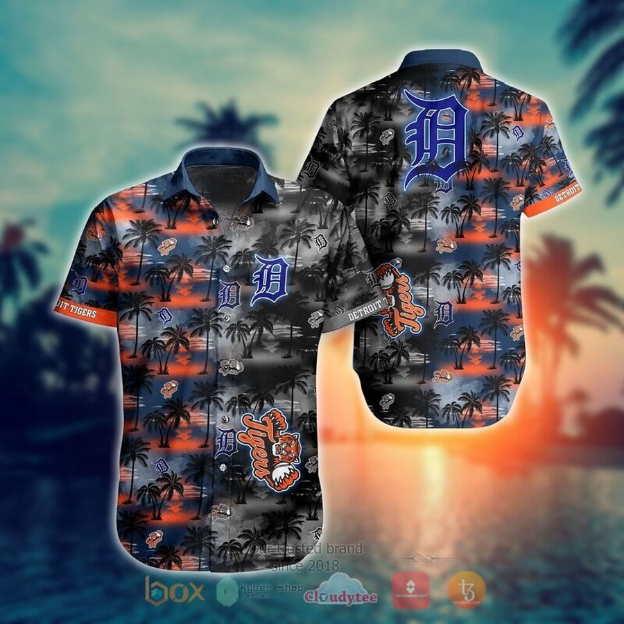 Detroit Tigers Style Hawaiian Shirt Short