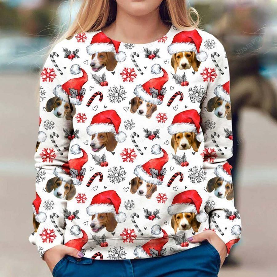 Deutsche Bracke Dog Ugly Christmas Sweater All Over Print Sweatshirt