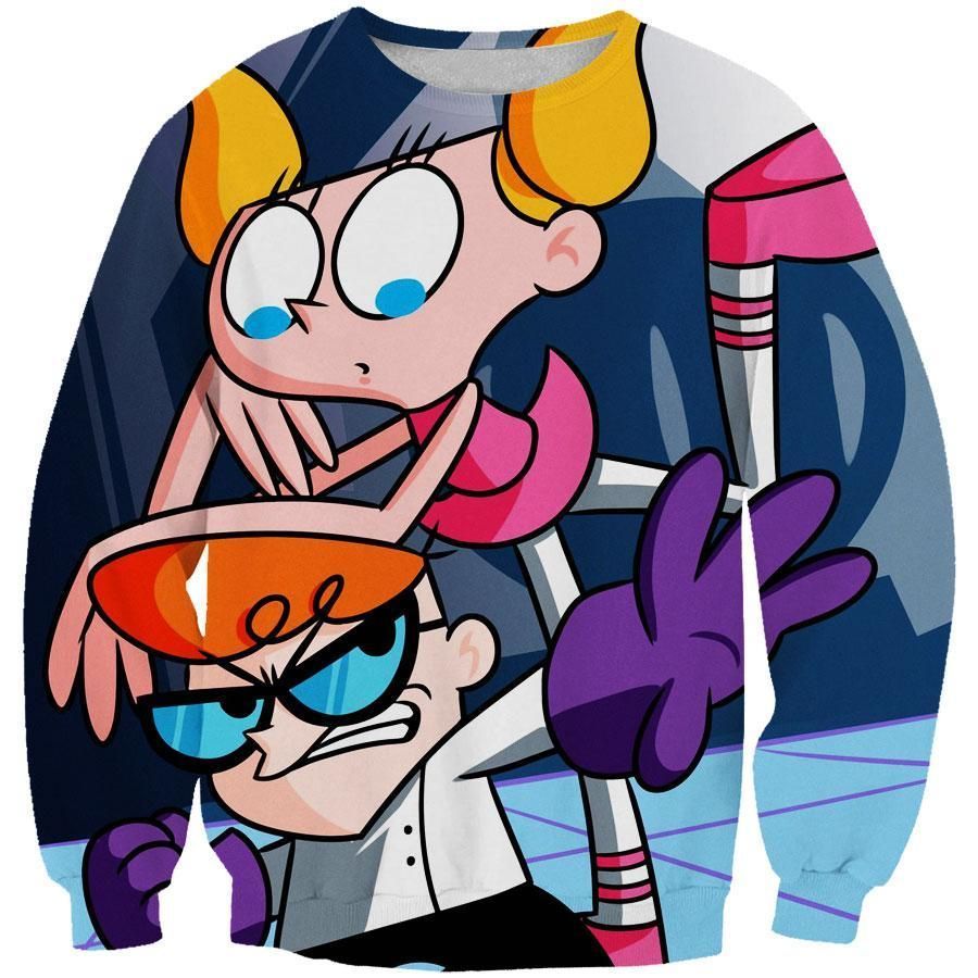 Dexter'S Laboratory Ugly Christmas Sweater, All Over Print Sweatshirt