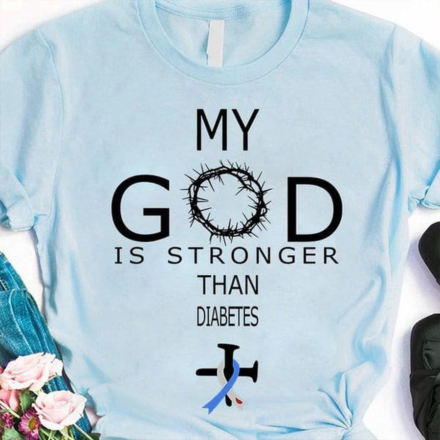 Diabetes Awareness, My God Is Stronger Than Diabetes, Jesus Poster Poster