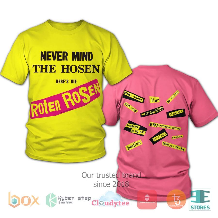 Die Toten Hosen Band Never Mind the Hosen Here's Die Roten Rosen Album 3D T-Shirt – LIMITED EDITION