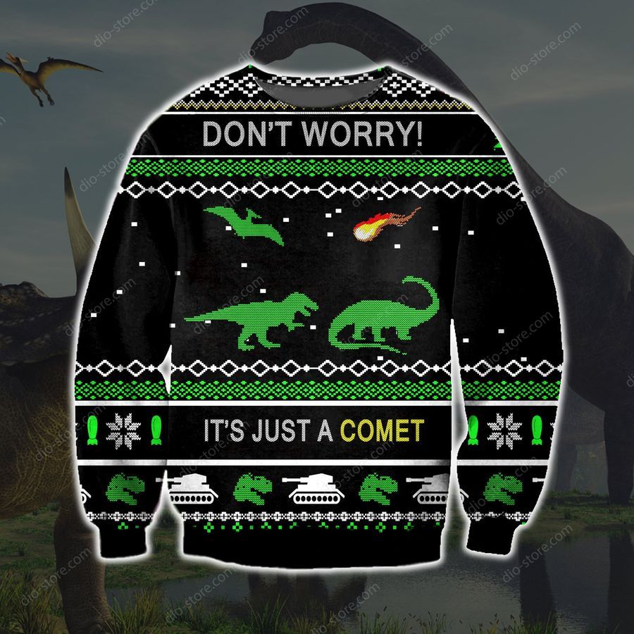 Dinosaur Knitting Pattern 3D Print Ugly Sweater Hoodie All Over Printed Cint10475, All Over Print, 3D Tshirt, Hoodie, Sweatshirt, Long Sleeve