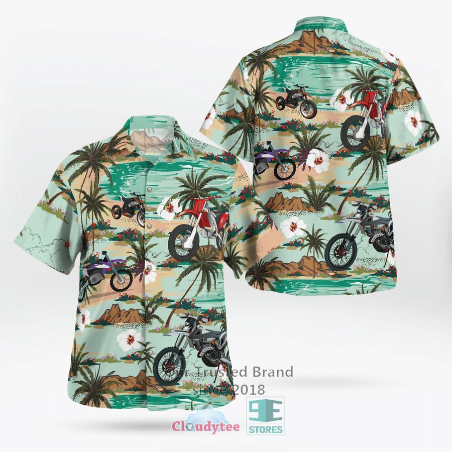 Dirt Bike palm tree green Hawaiian Shirt, Shorts – LIMITED EDITION