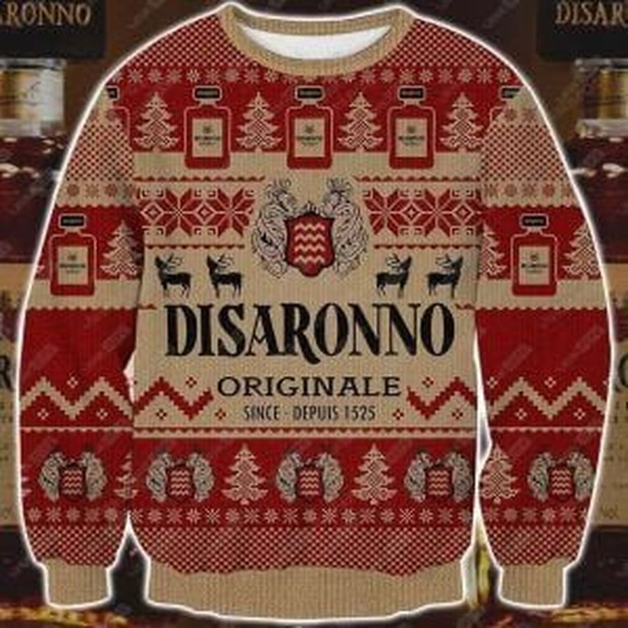 Disaronno Ugly Christmas Sweater All Over Print Sweatshirt Ugly Sweater