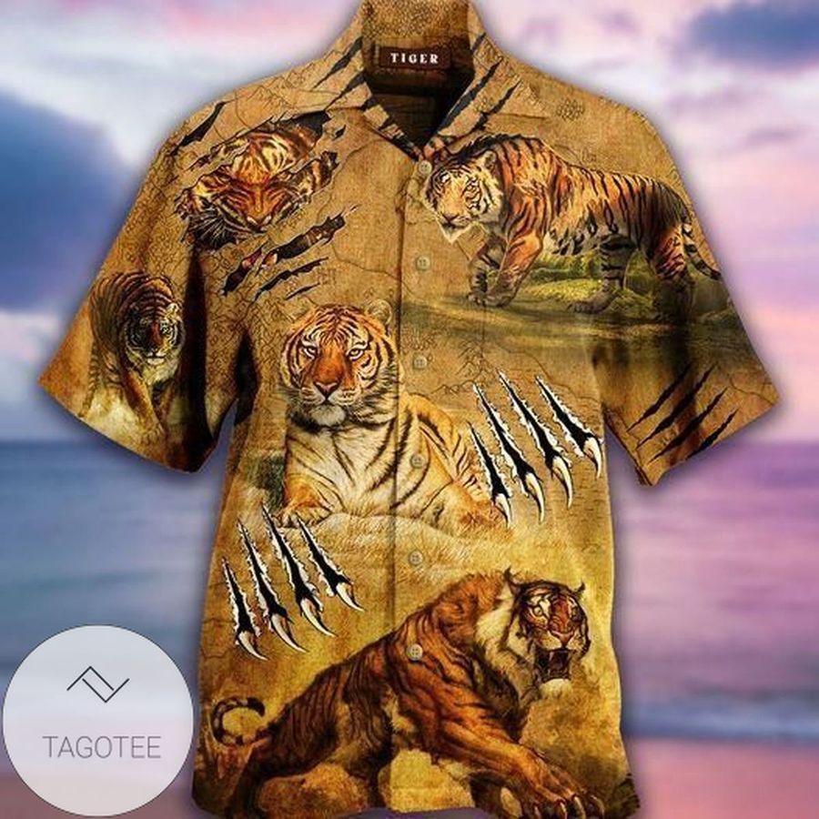 Discover Cool Strong Tiger Vintage Authentic Hawaiian Shirt 2022s