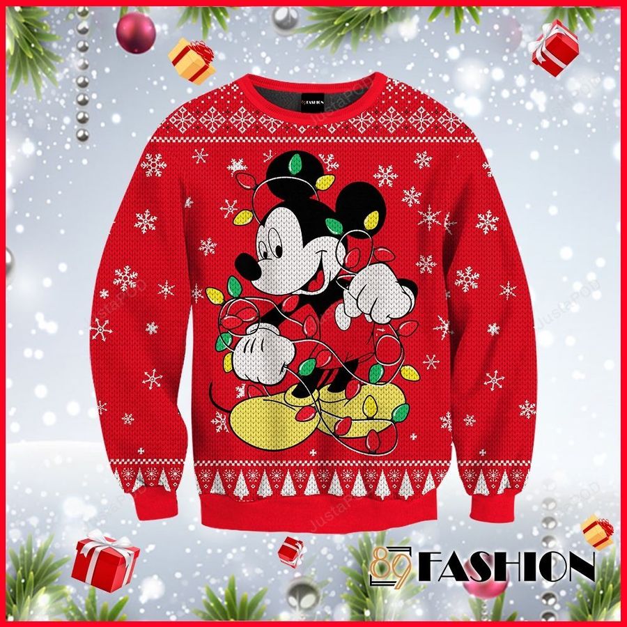 Disney Mickey Mouse Ugly Christmas Sweater, All Over Print Sweatshirt, Ugly Sweater, Christmas Sweaters, Hoodie, Sweater