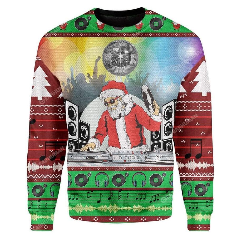 DJ Santa Claus Ugly Sweater