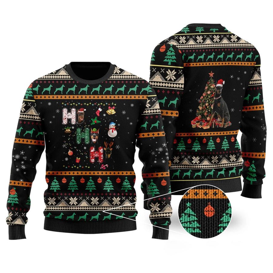 Doberman Christmas Ugly Christmas Sweater - 820
