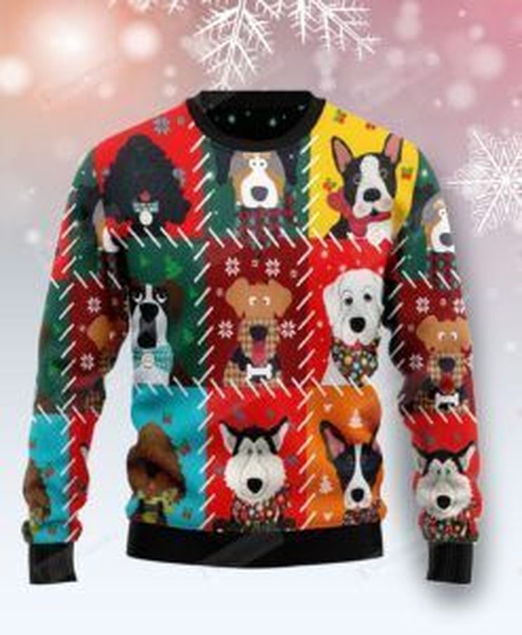 Dog Face Ugly Christmas Sweater, All Over Print Sweatshirt