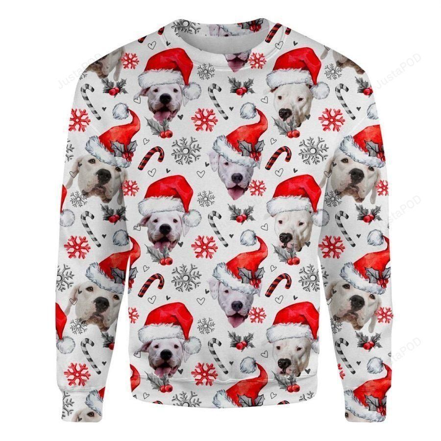 Dogo Argentino Dog Ugly Christmas Sweater, All Over Print Sweatshirt, Ugly Sweater, Christmas Sweaters, Hoodie, Sweater