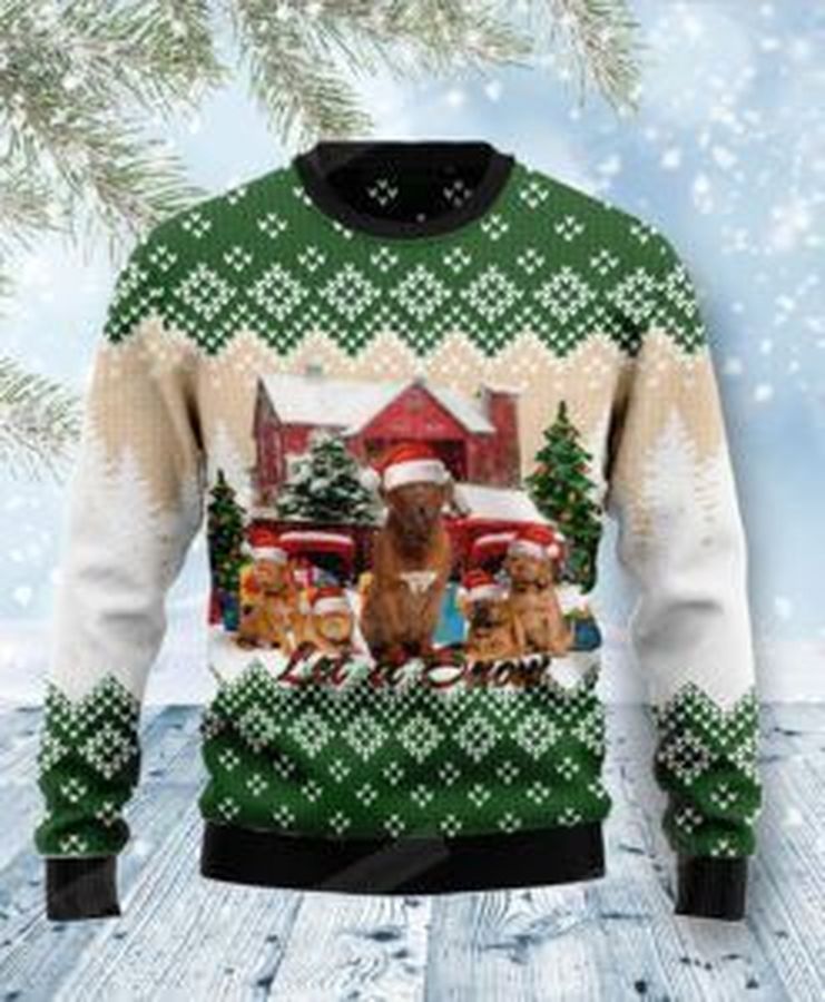 Dogue-De Bordeaux Let It Snow Ugly Christmas Sweater, All Over Print Sweatshirt