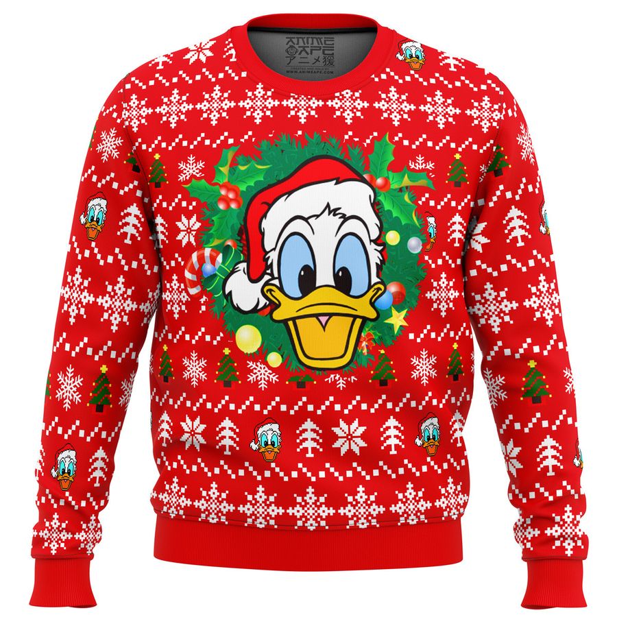 Donald Duck Christmas Head Ugly Sweater