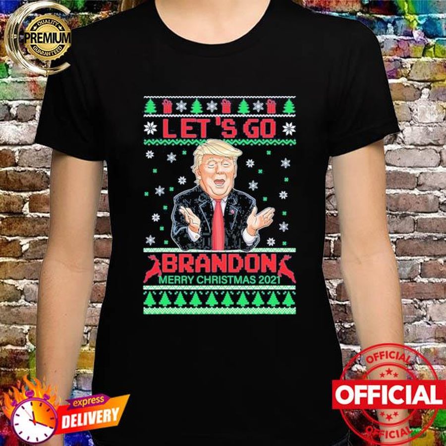 Donald Trump Let's Go Brandon Ugly Merry Christmas Sweater