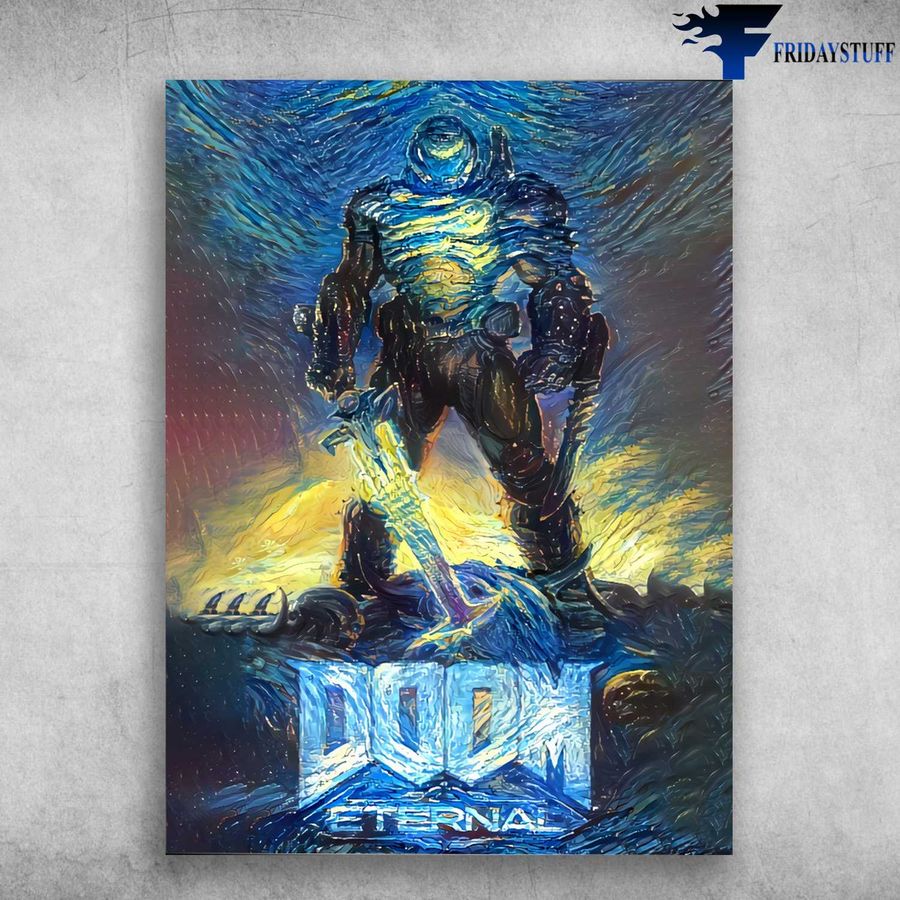 DOOM Eternal, PlayStation Game, Game Poster Poster Home Decor Poster Canvas
