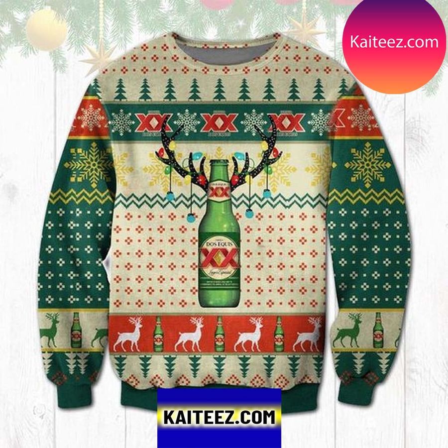 Dos Equis Beer 3D Christmas Ugly Sweater