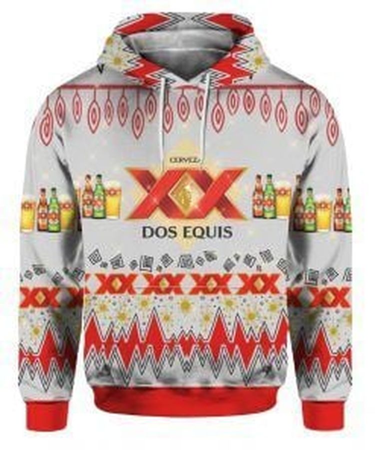 Dos Equis Beer Ugly Christmas Sweater, All Over Print Sweatshirt, Ugly Sweater, Christmas Sweaters, Hoodie, Sweater