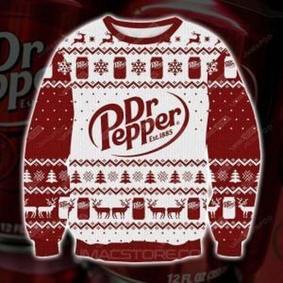 Dr Pepper 3D Print Winter Ugly Christmas Sweater Ugly Sweater