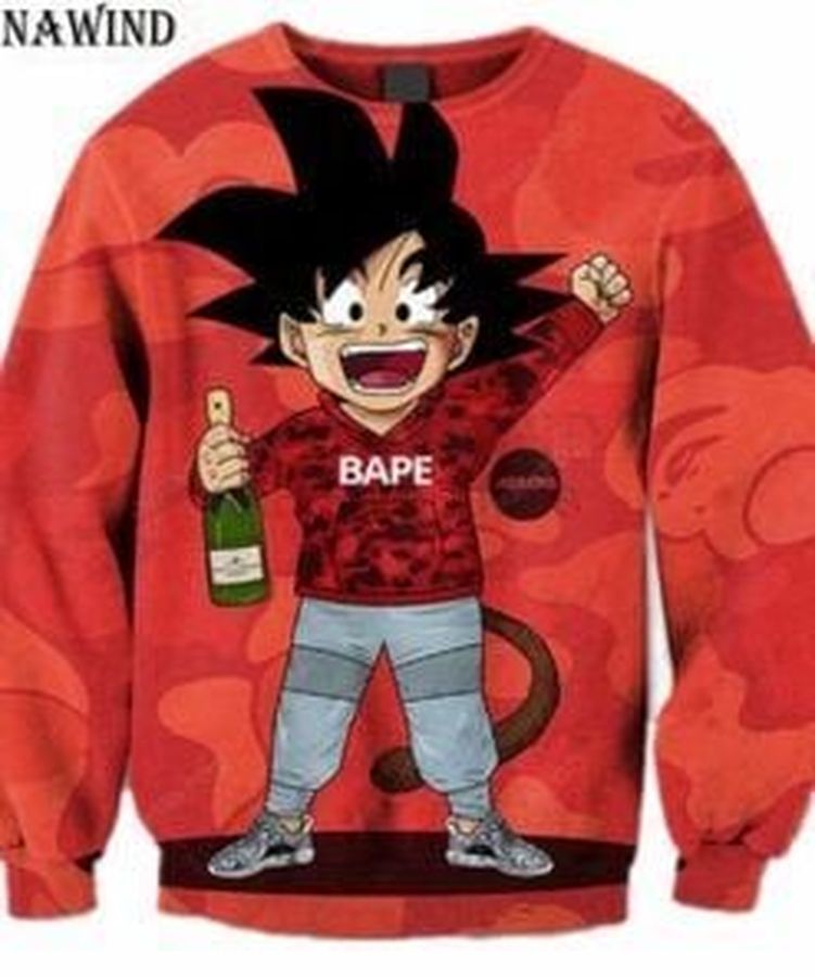 Dragon Ball Goku Kid Ugly Christmas Sweater, All Over Print Sweatshirt, Ugly Sweater, Christmas Sweaters, Hoodie, Sweater