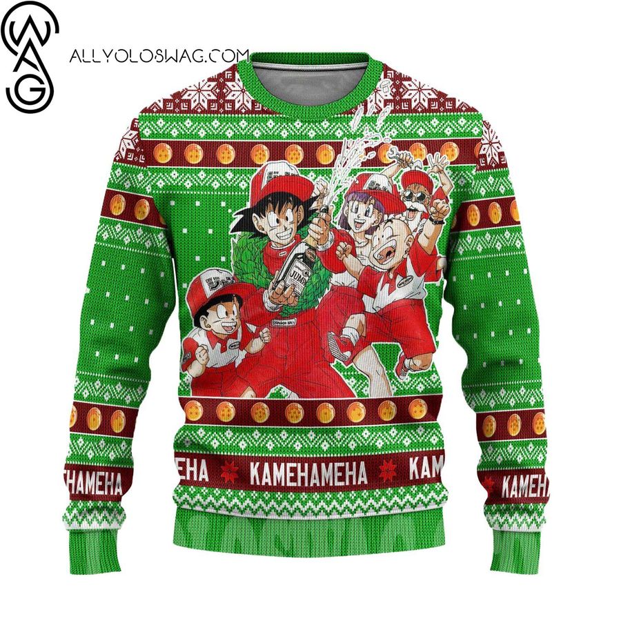 Dragon Ball Z Anime Christmas Party Ugly Christmas Sweater