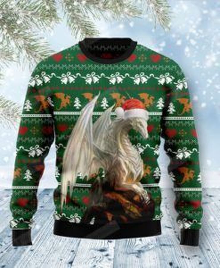 Dragon Nice Christmas Ugly Christmas Sweater, All Over Print Sweatshirt