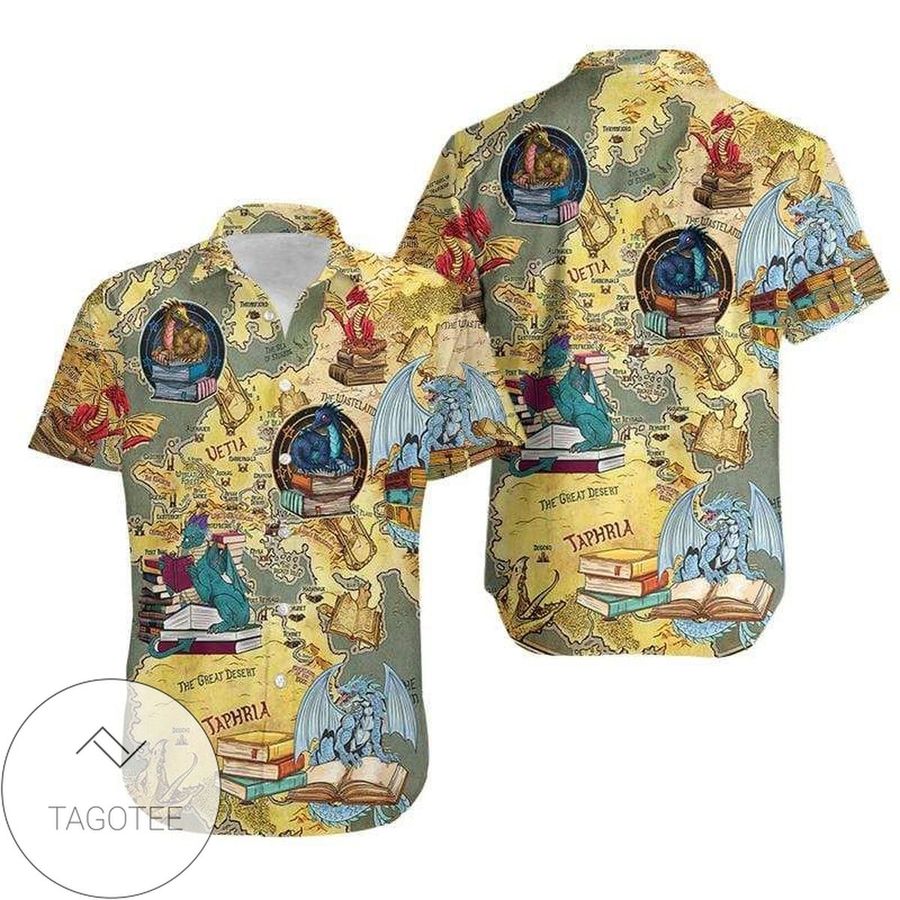 Dragon With Books Vintage Authentic Hawaiian Shirt 2022s 21220l