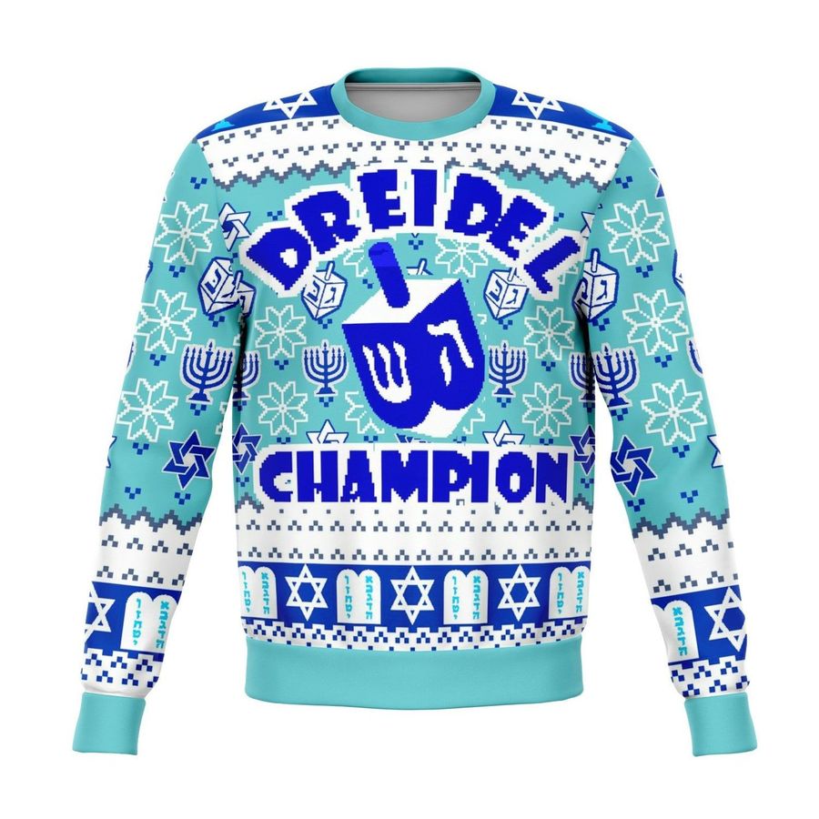 Dreidel Champ Funny Ugly Christmas Sweater Ugly Sweater Christmas Sweaters