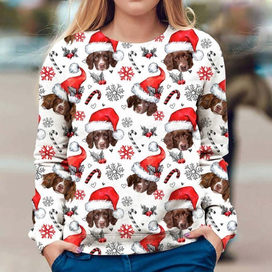 Drentse Patrijshond Dog Ugly Christmas Sweater, All Over Print Sweatshirt, Ugly Sweater, Christmas Sweaters, Hoodie, Sweater