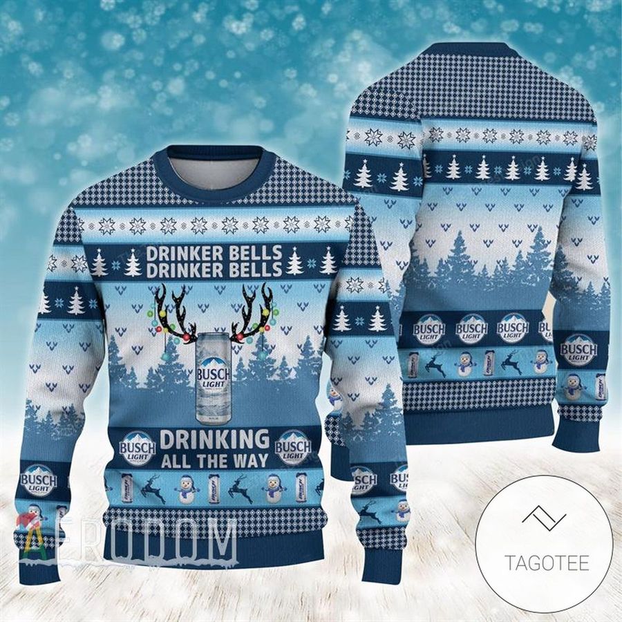 Drinker Bells Busch Light Ugly Holiday Ugly Sweater