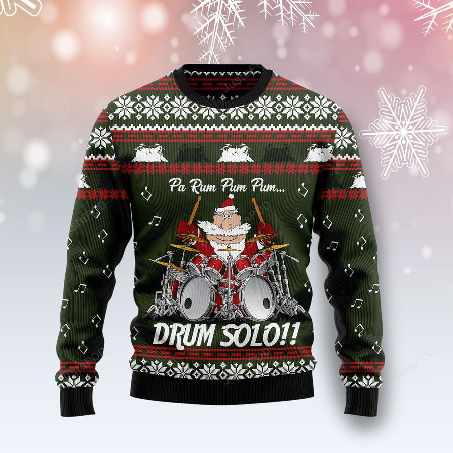 Drum Solo Ugly Christmas Sweater Ugly Sweater Christmas Sweaters Hoodie