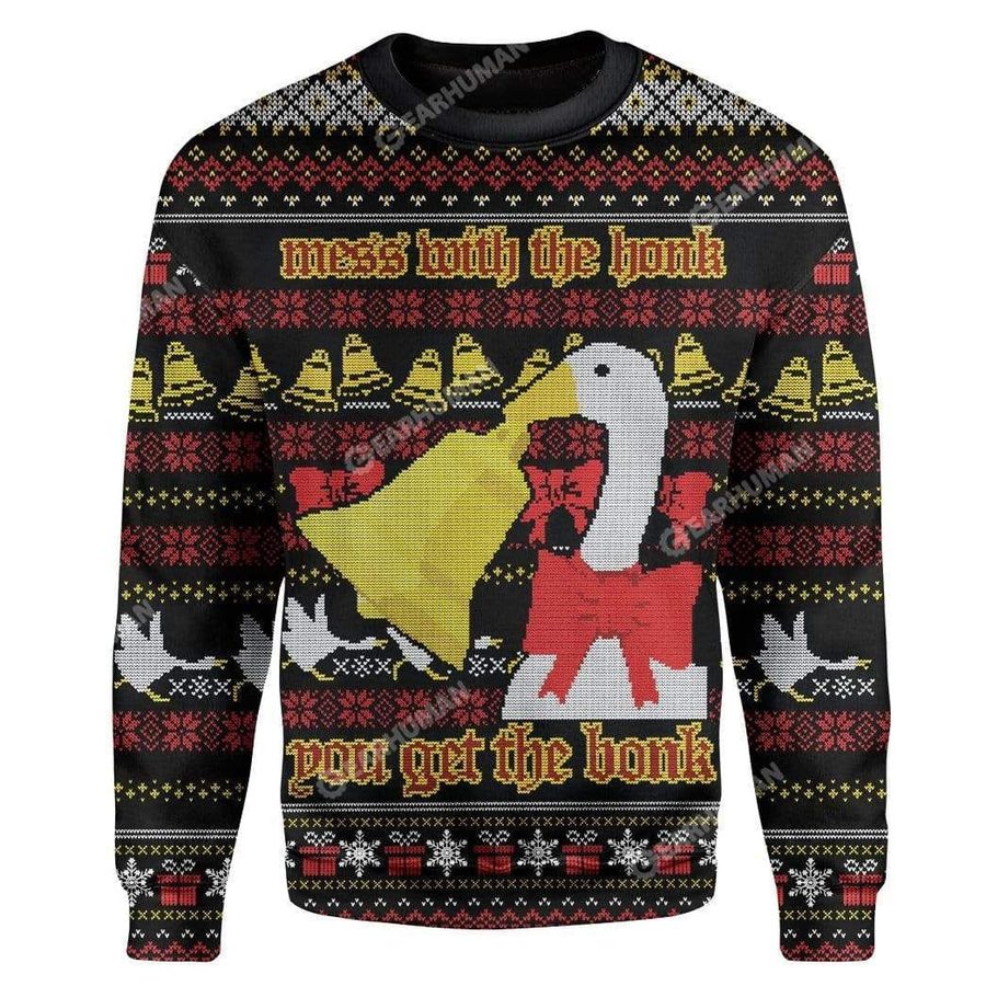 Duck Ugly Christmas Sweater All Over Print Sweatshirt Ugly Sweater
