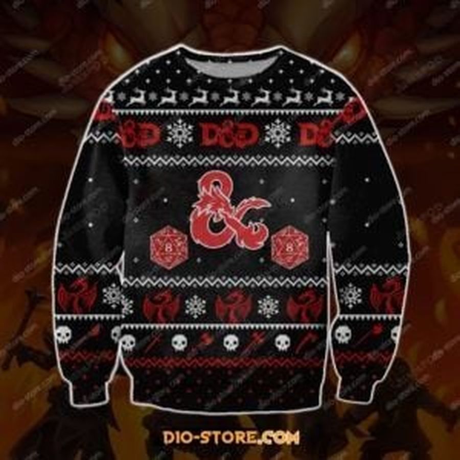 Dungeons & Dragons Ugly Christmas Sweater, All Over Print Sweatshirt, Ugly Sweater, Christmas Sweaters, Hoodie, Sweater