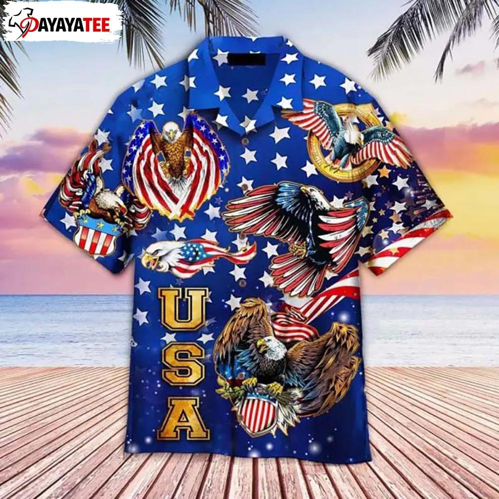 Eagle 4Th Of July Hawaiian Shirt American Flag Stars