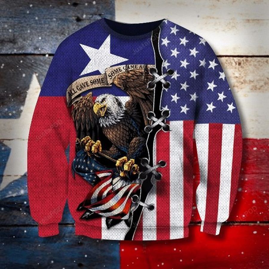 Eagle American Flag Ugly Christmas Sweater, All Over Print Sweatshirt, Ugly Sweater, Christmas Sweaters, Hoodie, Sweater