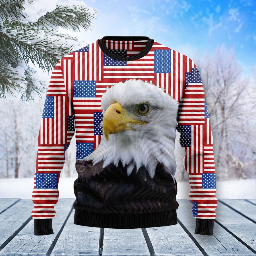 Eagle USA Flag Ugly Sweater