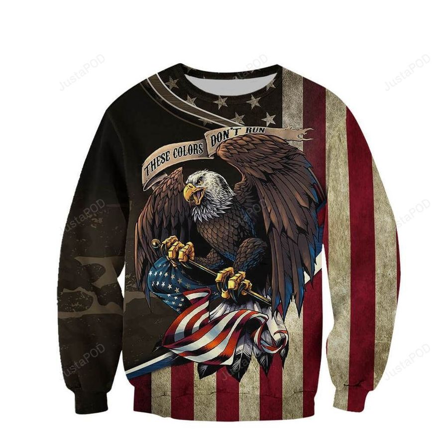 Eagle Veteran Ugly Christmas Sweater All Over Print Sweatshirt Ugly