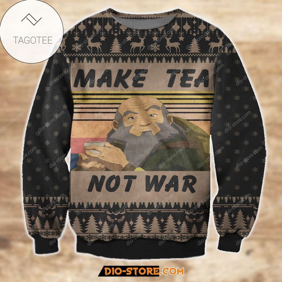 ed Make Tea Not War Ugly Sweater