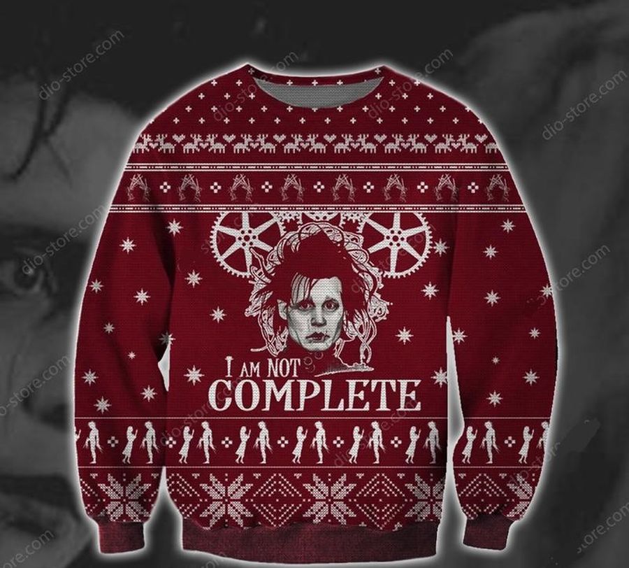 Edward Scissorhands I am not complete Ugly Sweater