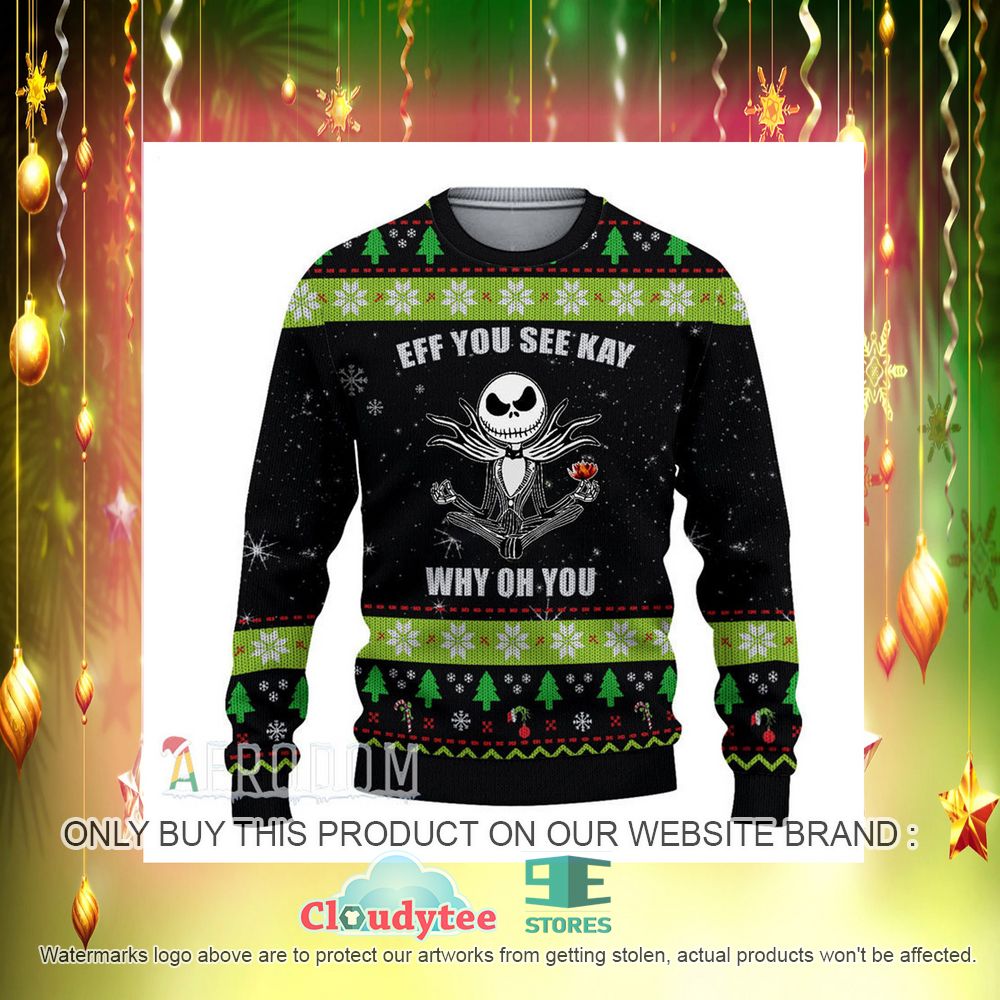 EFF You See Kay Jack Skellington Ugly Christmas Sweater – LIMITED EDITION
