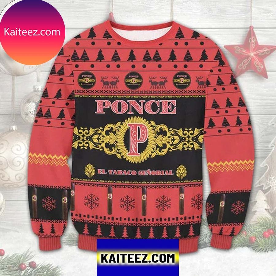 El Tabaco Ponce 3D Christmas Ugly Sweater