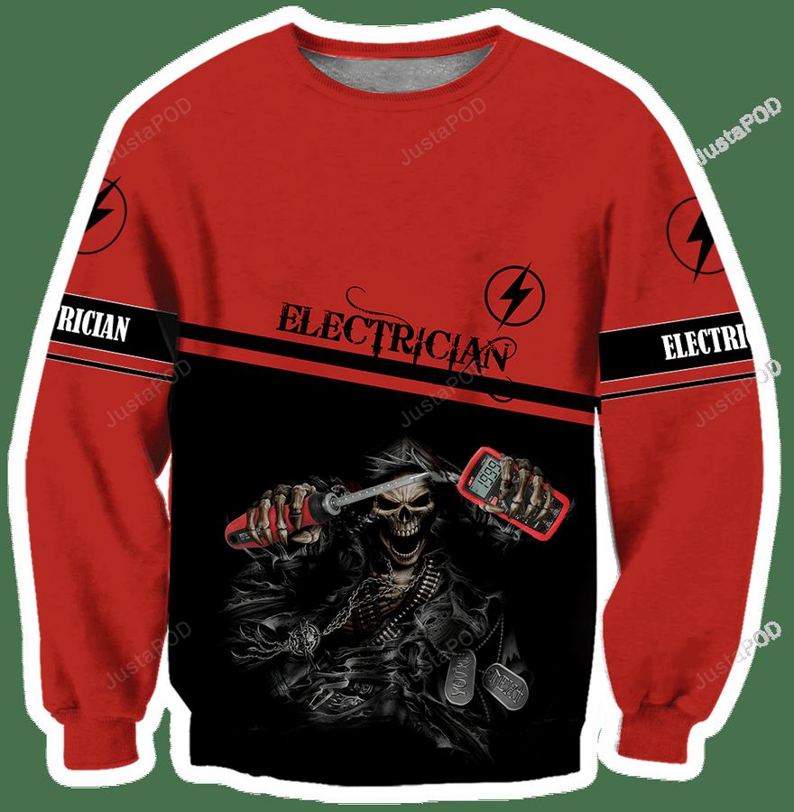 Electrician Skull New Ugly Sweater