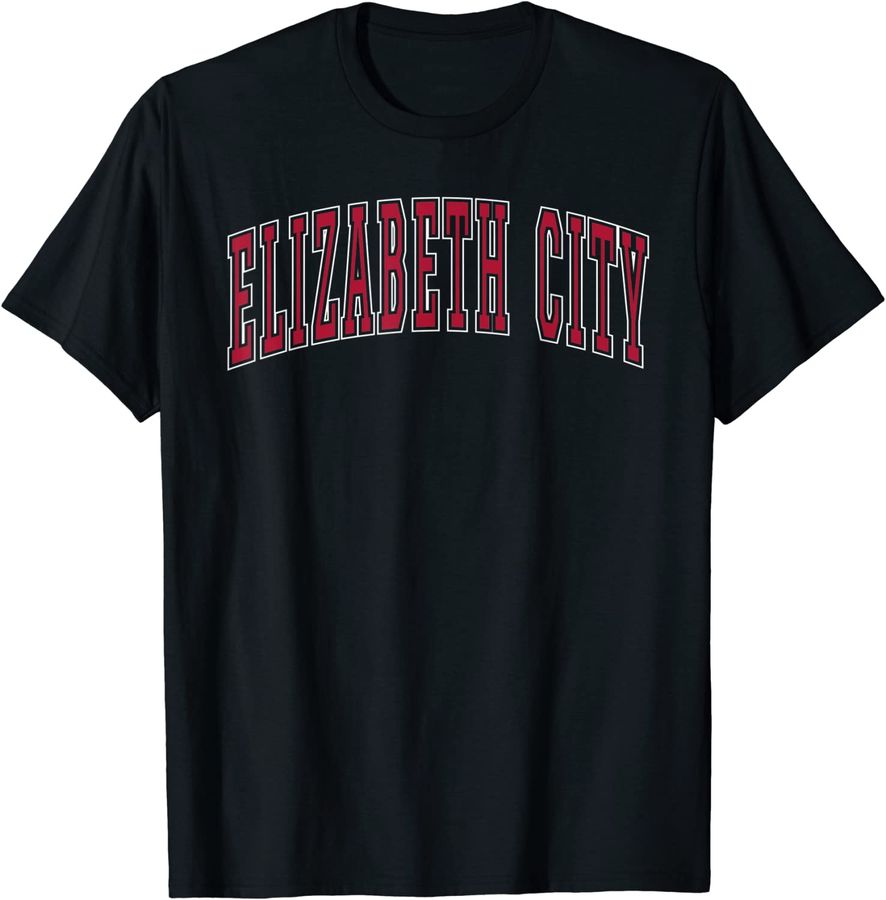 Elizabeth City North Carolina Souvenir College Style Red