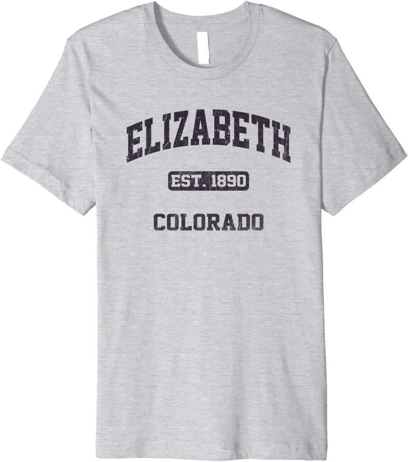 Elizabeth Colorado CO vintage state Athletic style Premium