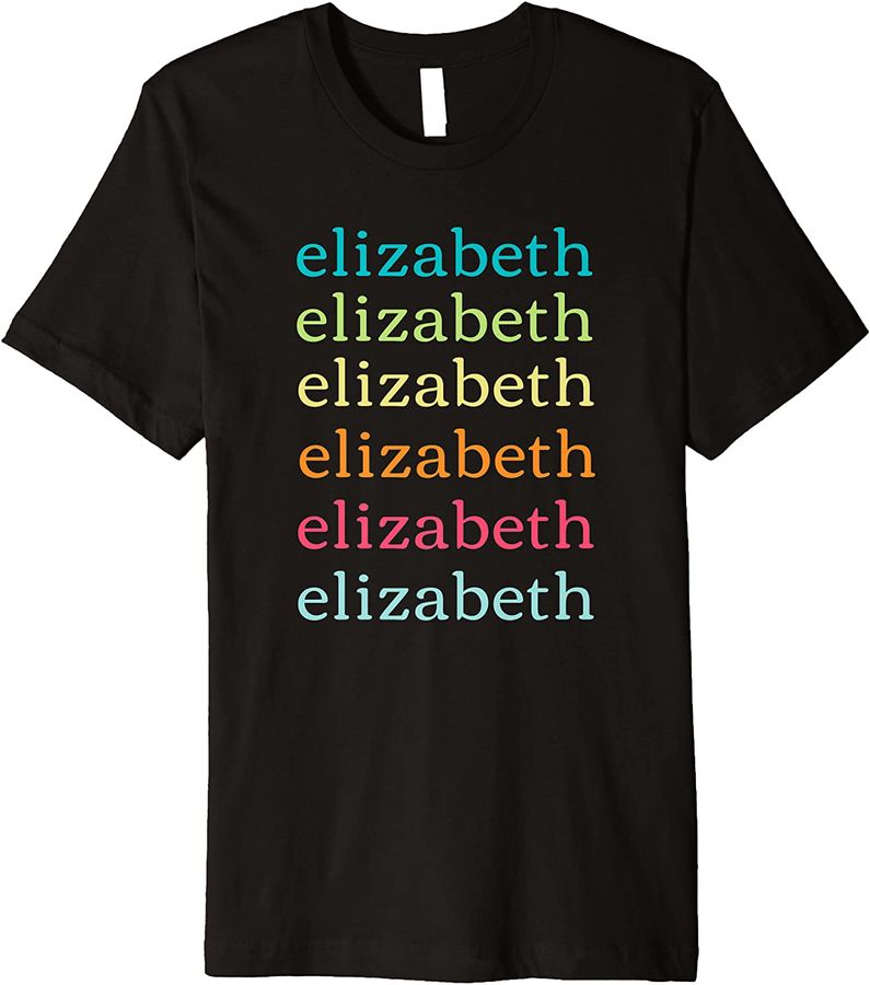 Elizabeth New Jersey (NJ) Cute and Colorful Repeating Text Premium