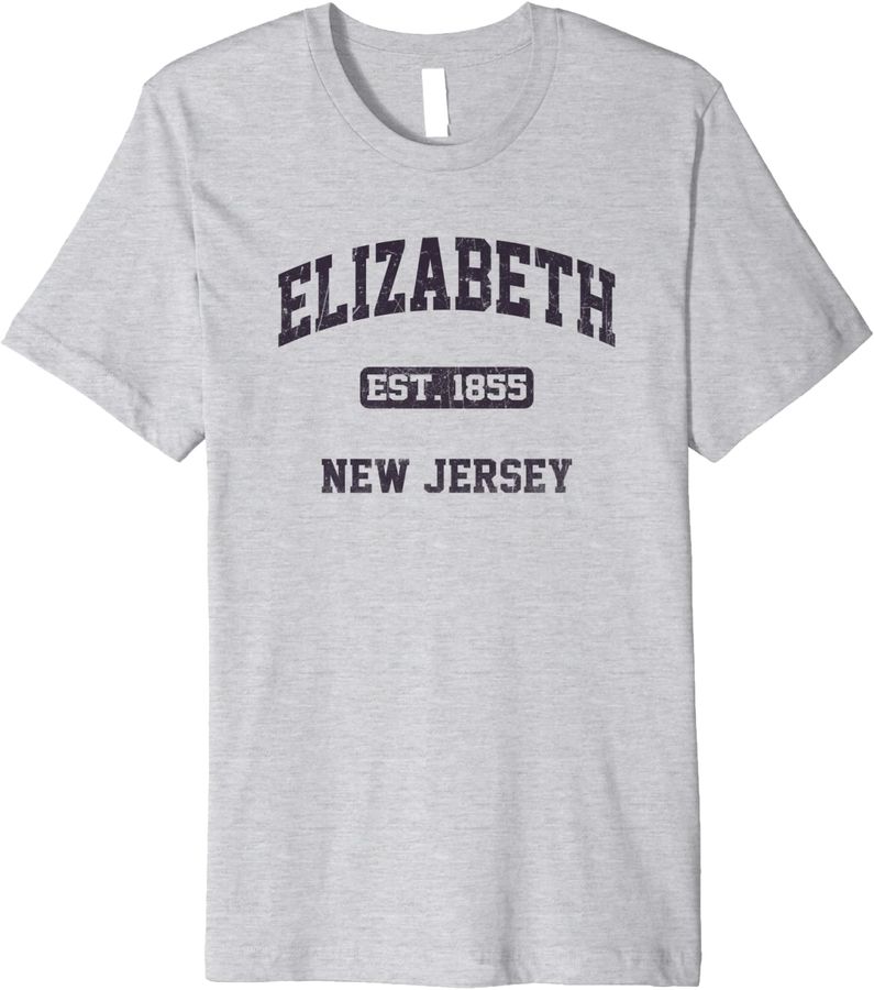 Elizabeth New Jersey NJ vintage state Athletic style Premium_1