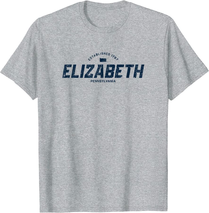 Elizabeth Pennsylvania PA Vintage Athletic Navy Sports Logo
