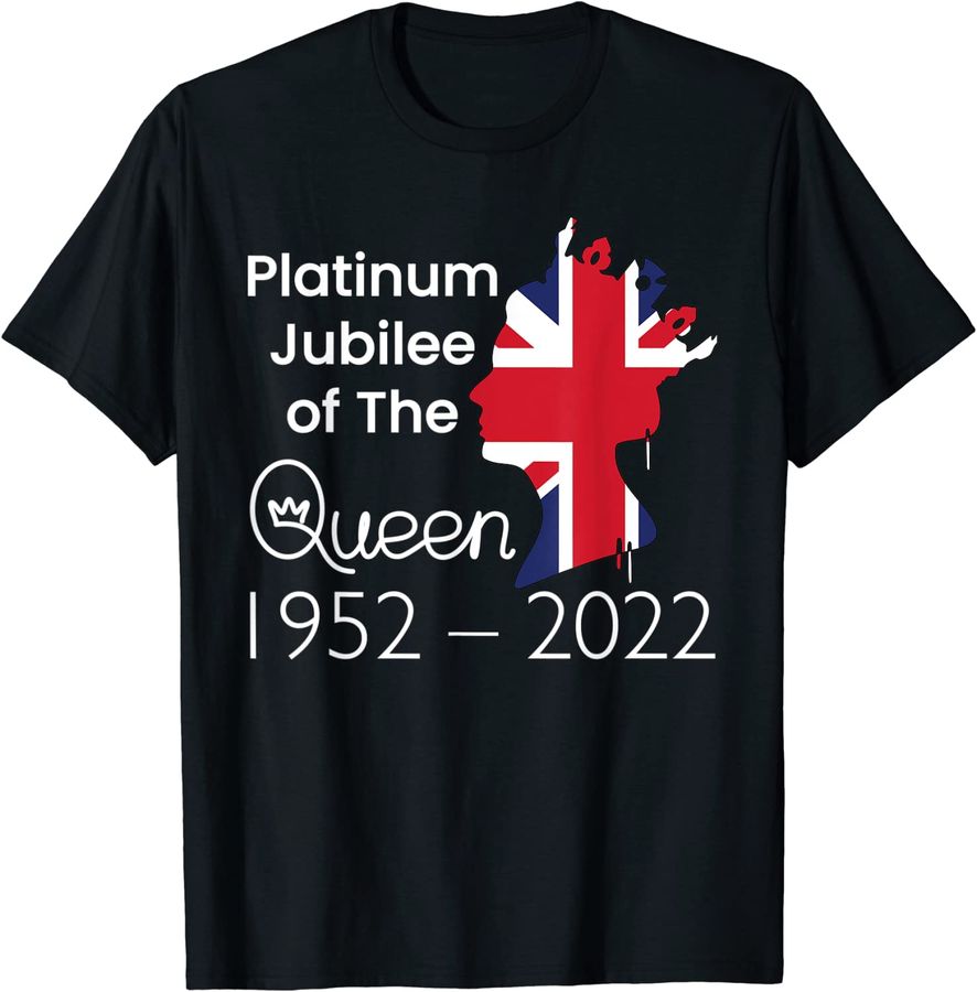Elizabeth Platinum Jubilee t shirt Queen Crown British Flag_1