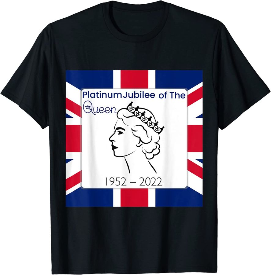 Elizabeth Platinum Jubilee t shirt Queen Crown British Flag_2