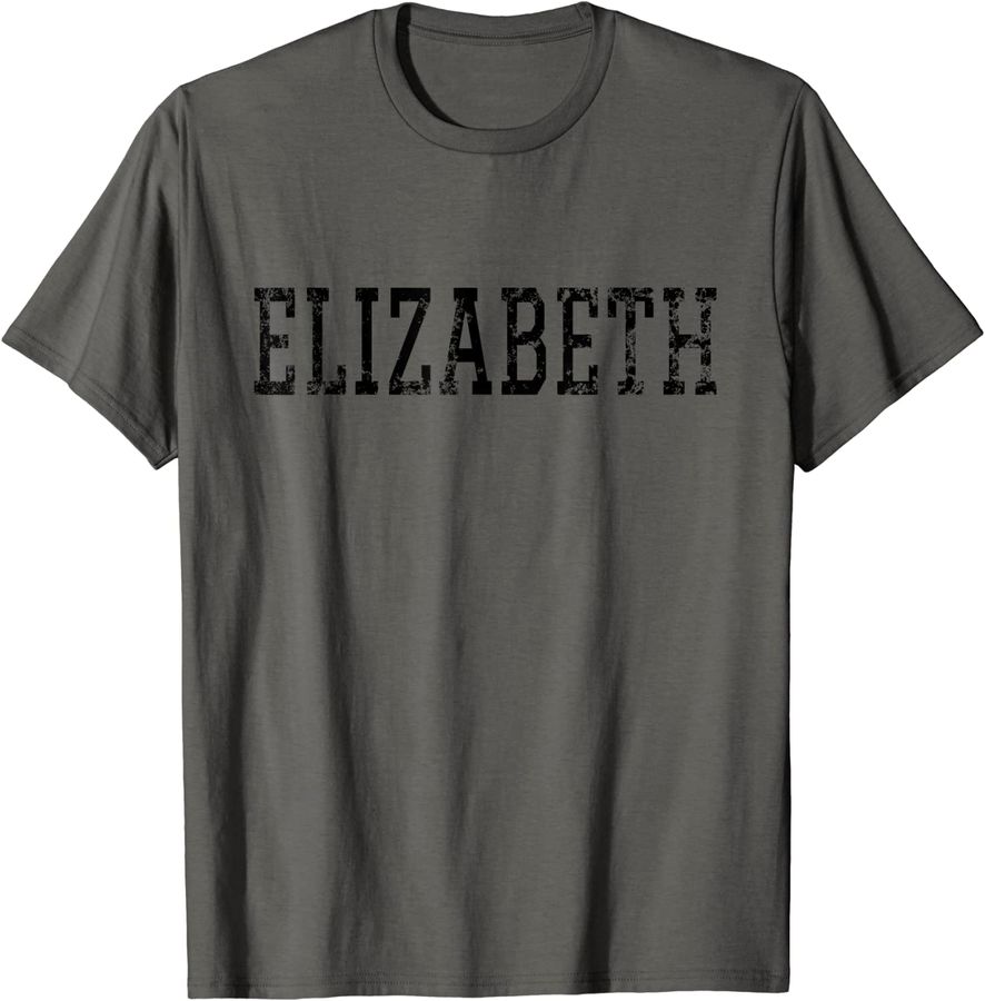 Elizabeth Vintage Black Text Apparel