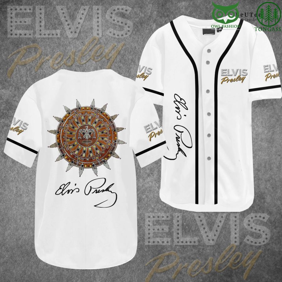 Elvis Presley Zodiac White Rock Band 3D baseball Jersey