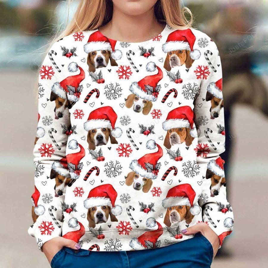 English Foxhound Ugly Christmas Sweater All Over Print Sweatshirt Ugly